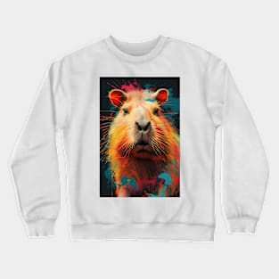 Vibrant Whiskers: Chromatic Hamster Delight Crewneck Sweatshirt